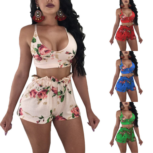 Two-piece lace-up shorts