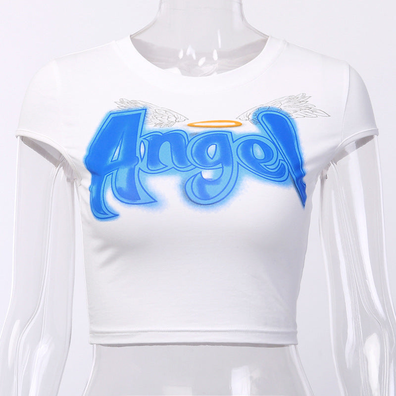 Printed T-shirt short sleeve top
