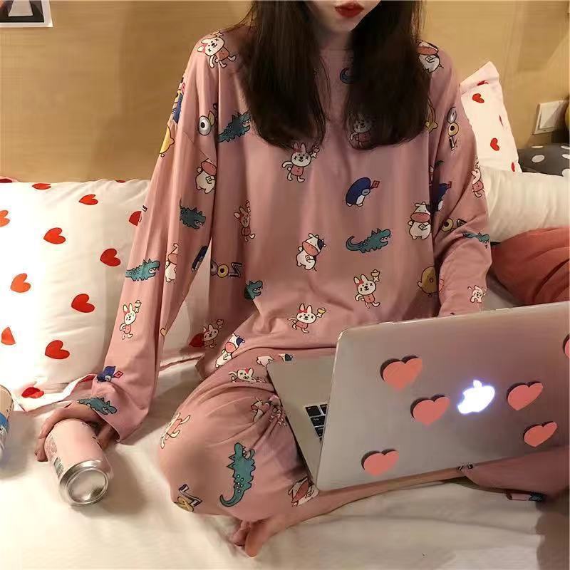 Student Korean Style Casual Home Wear Small Fragrance Thin Ladies Suit