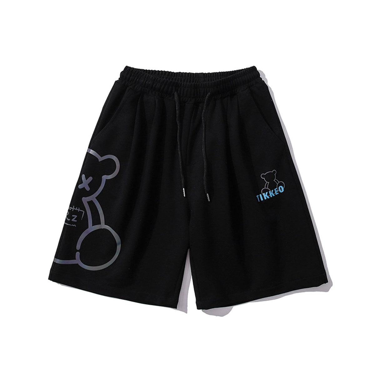 High-waisted Casual Sports Pants Loose Wide Leg Five-point Pants
