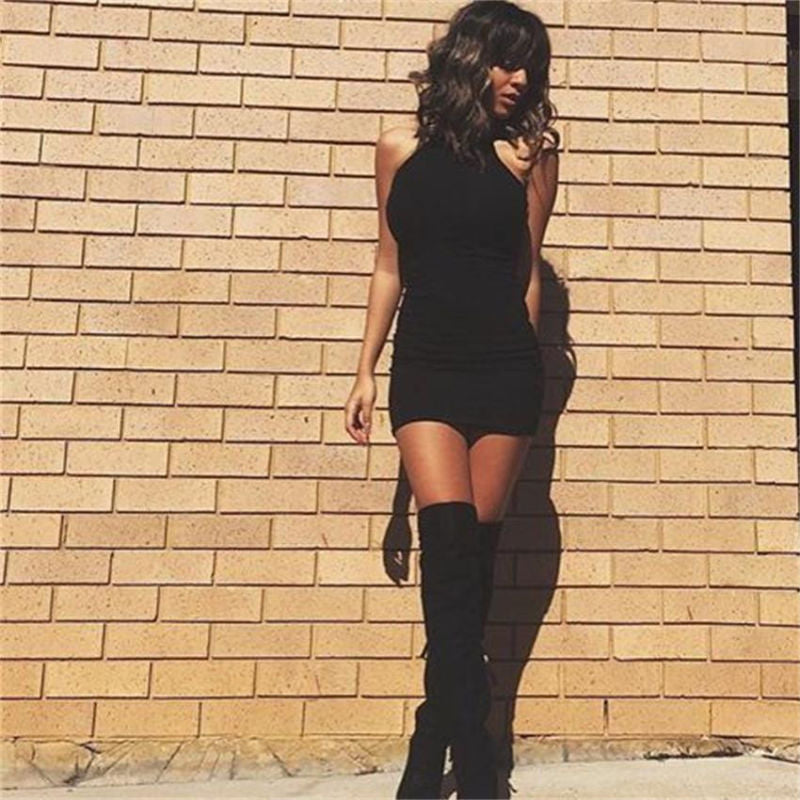 Sleeveless bottoming vest dress