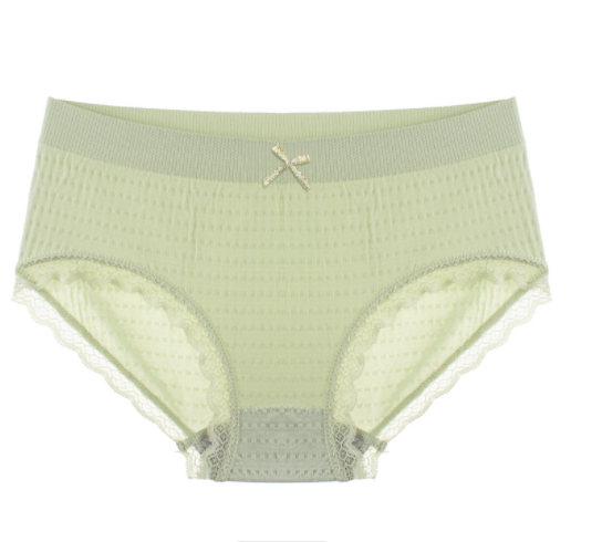 Graphene Bottom Crotch Breathable Panties Female Mid-waist Student Cloud Pants Briefs