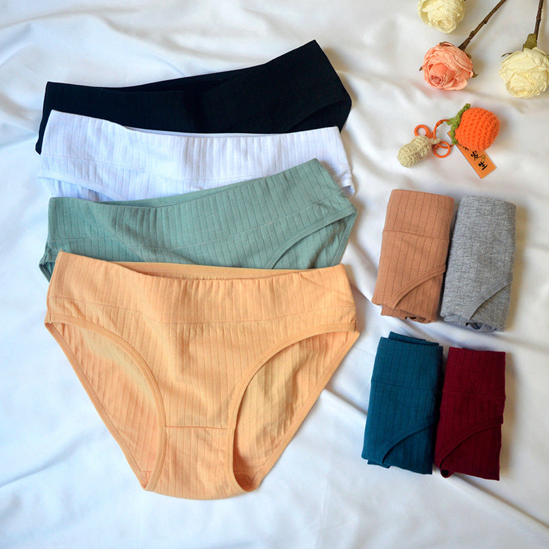 Cotton Mid Waist Women's Underwear Plus Size Cotton Women's Briefs