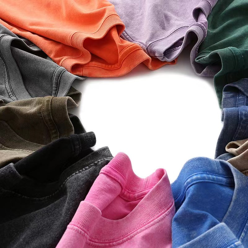 Pre-washed T-shirt Oversize 100% Cotton, 230/270 gsm Customizable