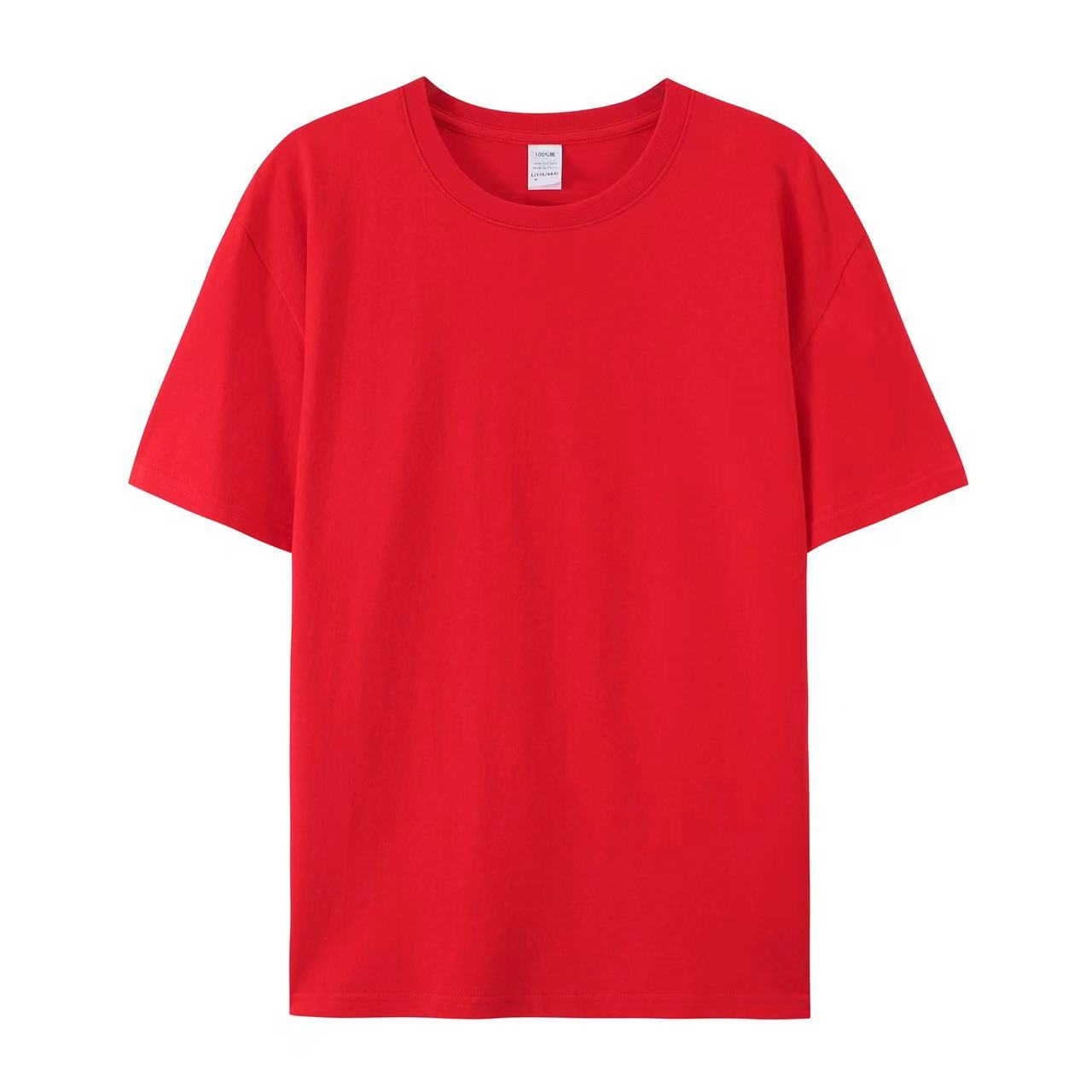 Crewneck Short Sleeve T-shirts 100% Cotton Oversize, 180gsm, Customizable