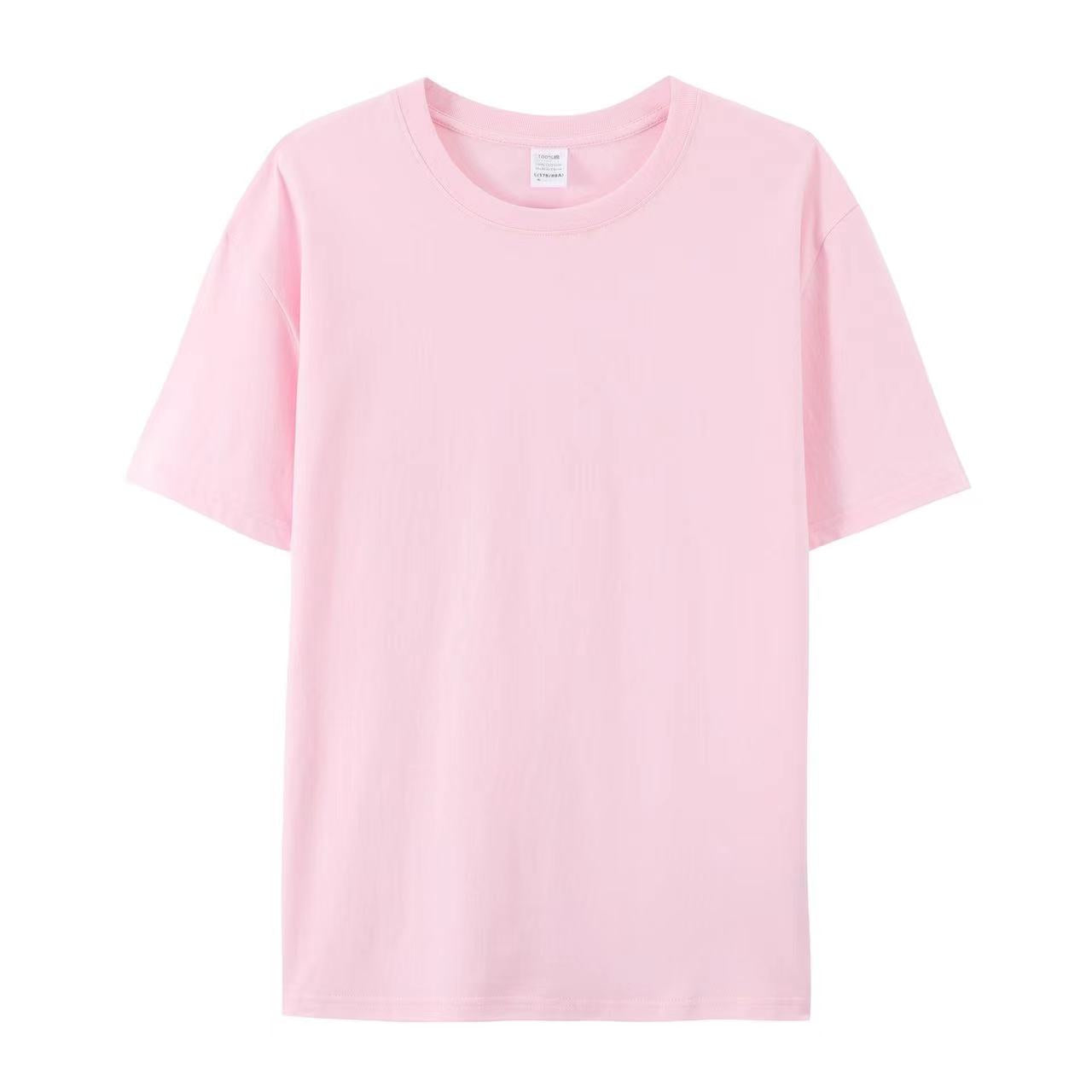 Crewneck Short Sleeve T-shirts 100% Cotton Oversize, 180gsm, Customizable