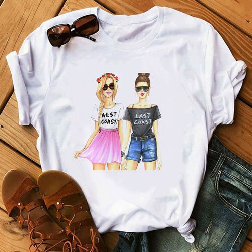 Women's Loose Round Neck Short Sleeve T-shirt