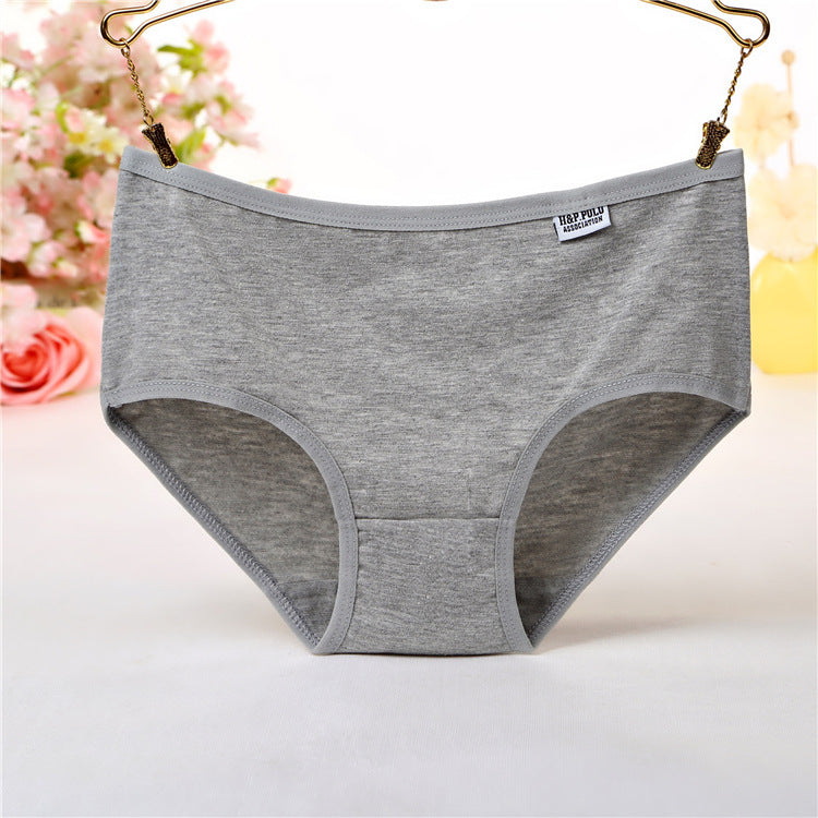Women's Mid-waist Women's Underwear Cotton Briefs