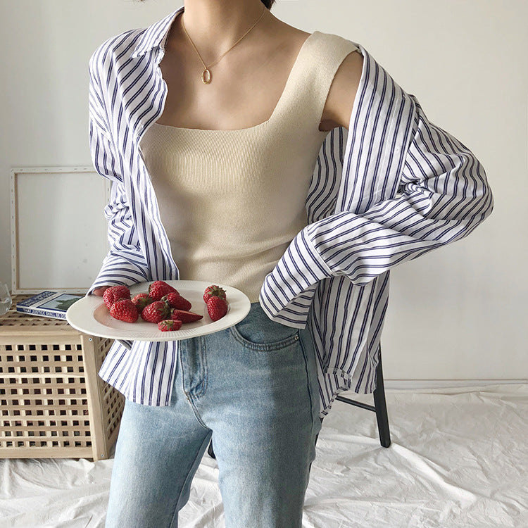 Knitted sling ice silk vest