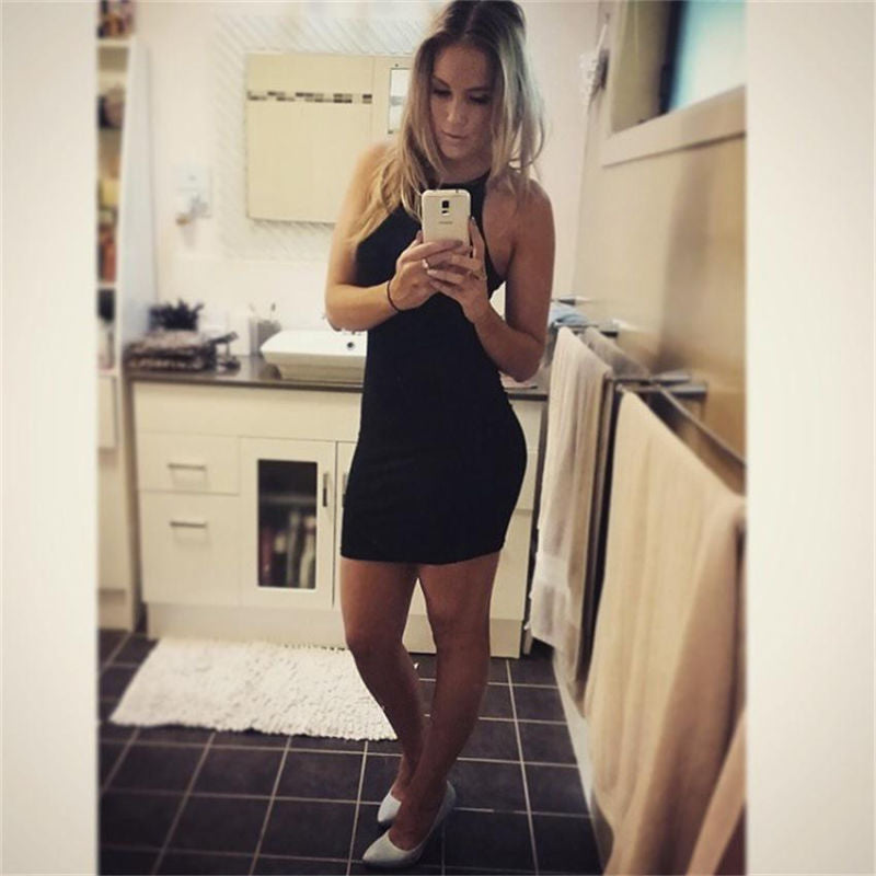 Sleeveless bottoming vest dress