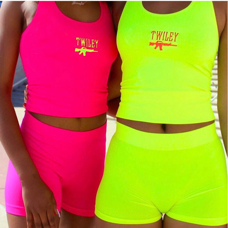 Two-piece printed vest