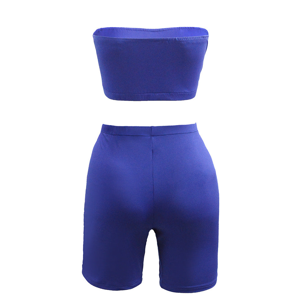 High stretch tights elastic small tube top shorts