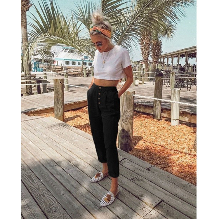 Casual temperament women's trousers