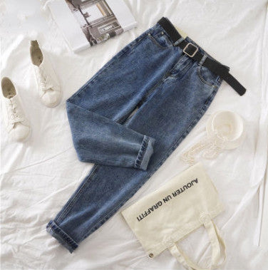 Slim high waist radish pants