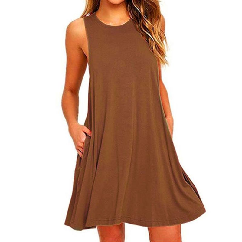 Pocket Vest solid large dress