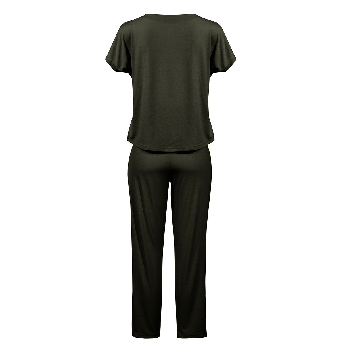 Round Neck Short Sleeve 2 Piece Casual Set
