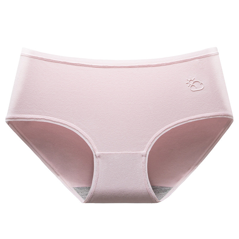 Antibacterial Cotton One-piece Seamless Underwear Female