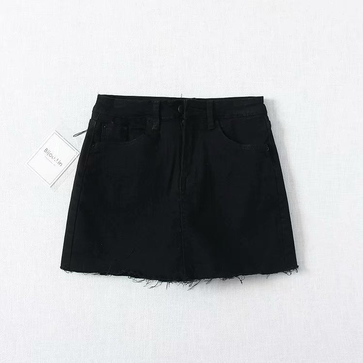 New High Elastic Personality Slim Fashion Denim Culottes Women