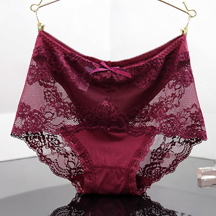 Transparent Lace Female Seamless Modal Cotton Underwear