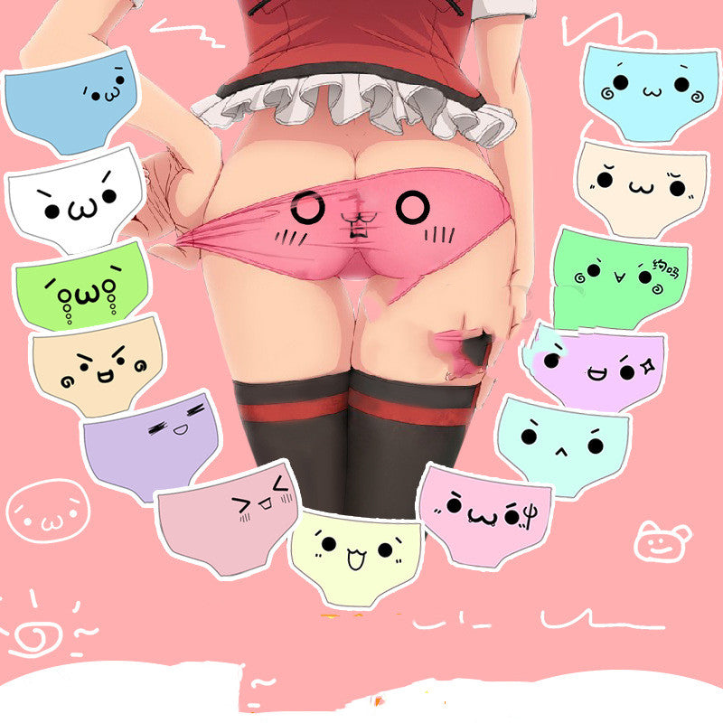 Fried Chicken Jun Yan Words Cute Expression Cotton Women's Underwear