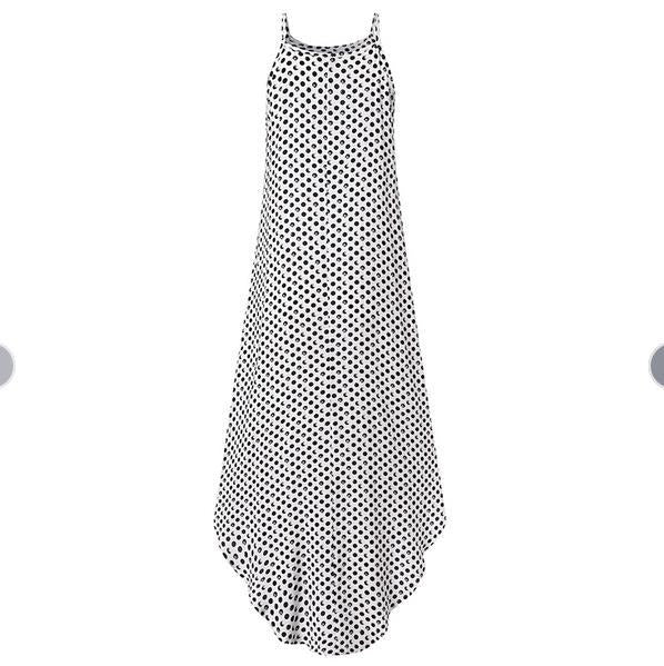 Summer New Style Long Women's Sling Bohemian Print Irregular Loose Sling Dress