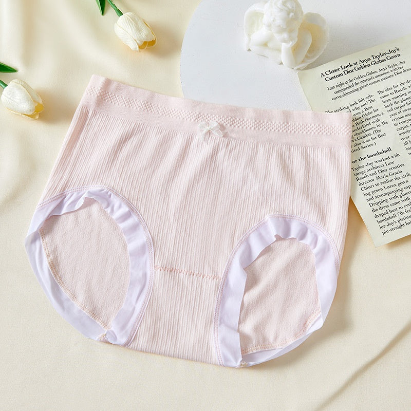High Waist Bow Traceless Lace Briefs