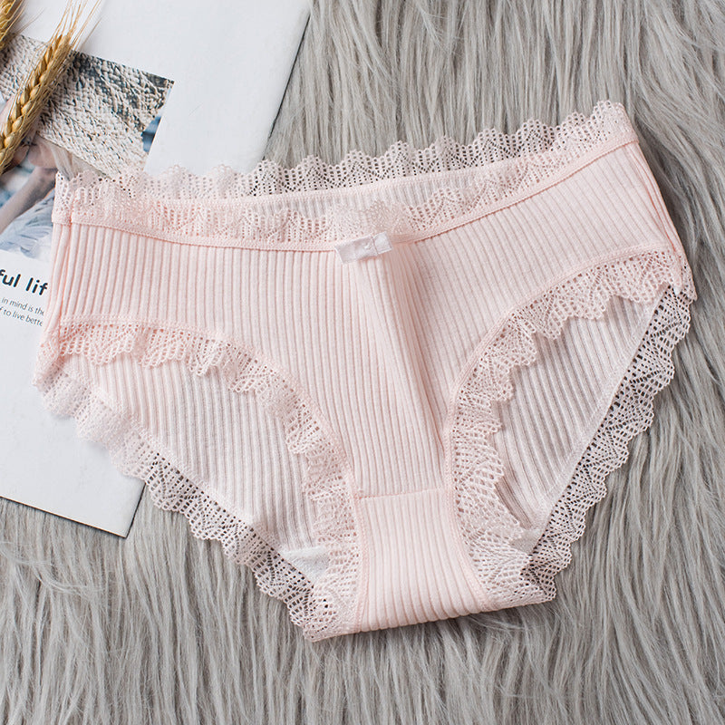 Breathable mid-rise girls briefs