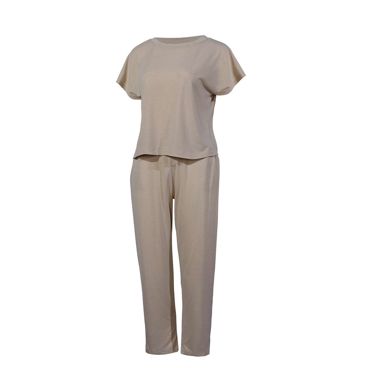 Round Neck Short Sleeve 2 Piece Casual Set