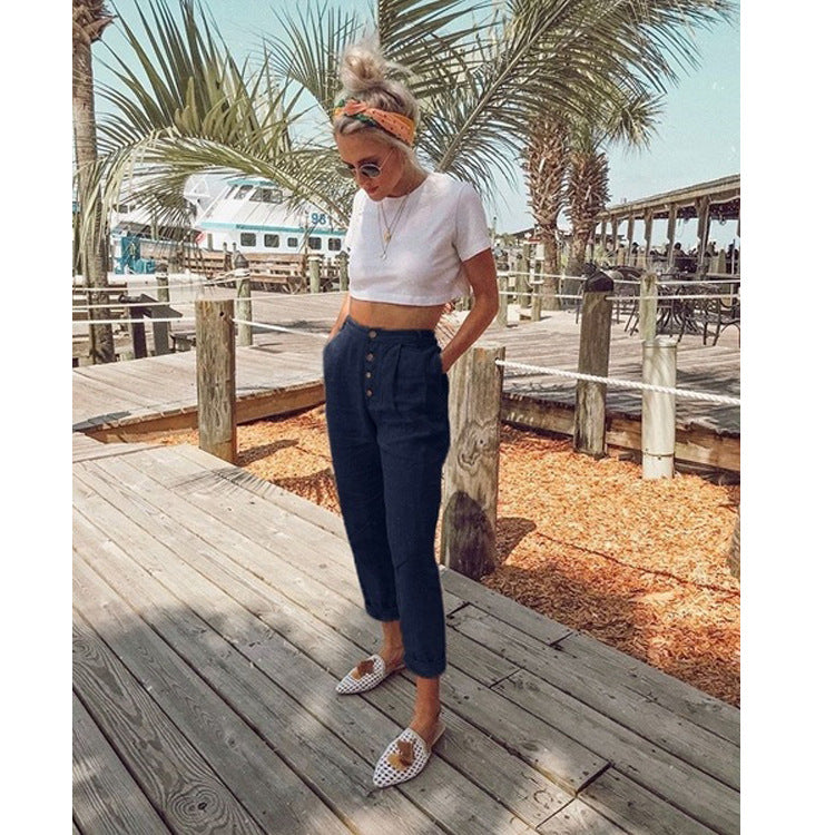 Casual temperament women's trousers