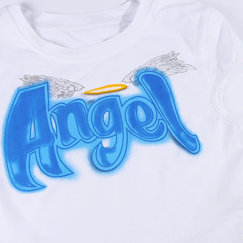 Printed T-shirt short sleeve top