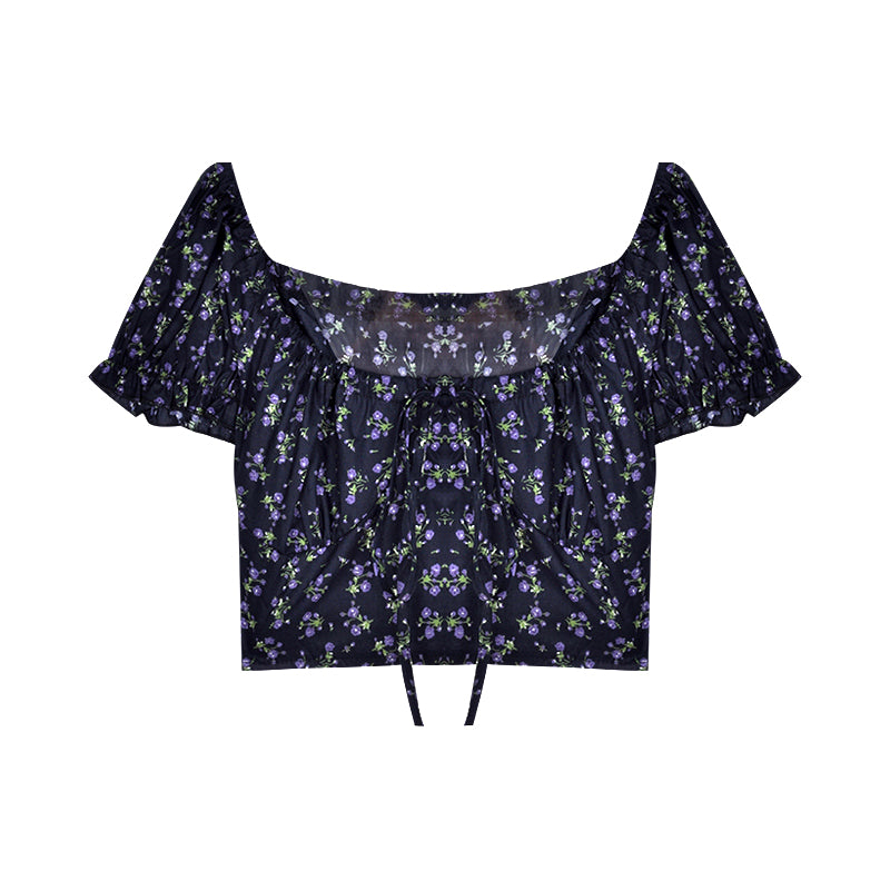Two-piece puff sleeve shirt
