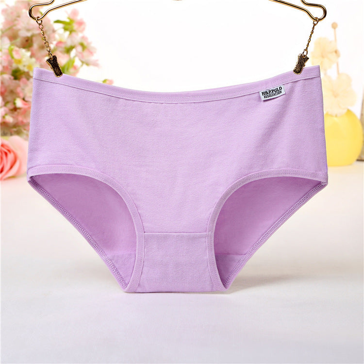 Women's Mid-waist Women's Underwear Cotton Briefs