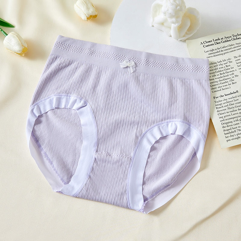 High Waist Bow Traceless Lace Briefs