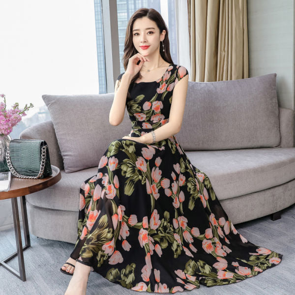 Mid-length Bohemian Skirt With Big Swing