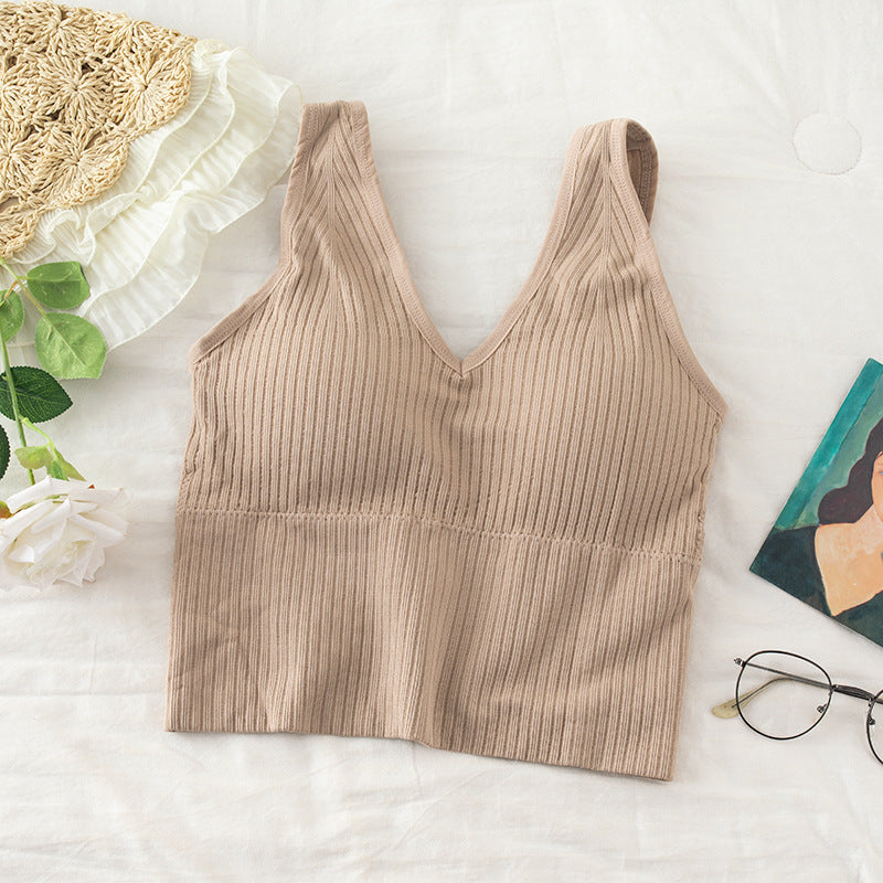Anti-glare No Steel Ring Sexy Gather Wrap Tube Top