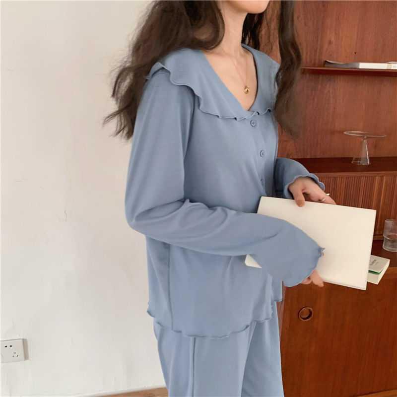 Student Korean Style Casual Home Wear Small Fragrance Thin Ladies Suit