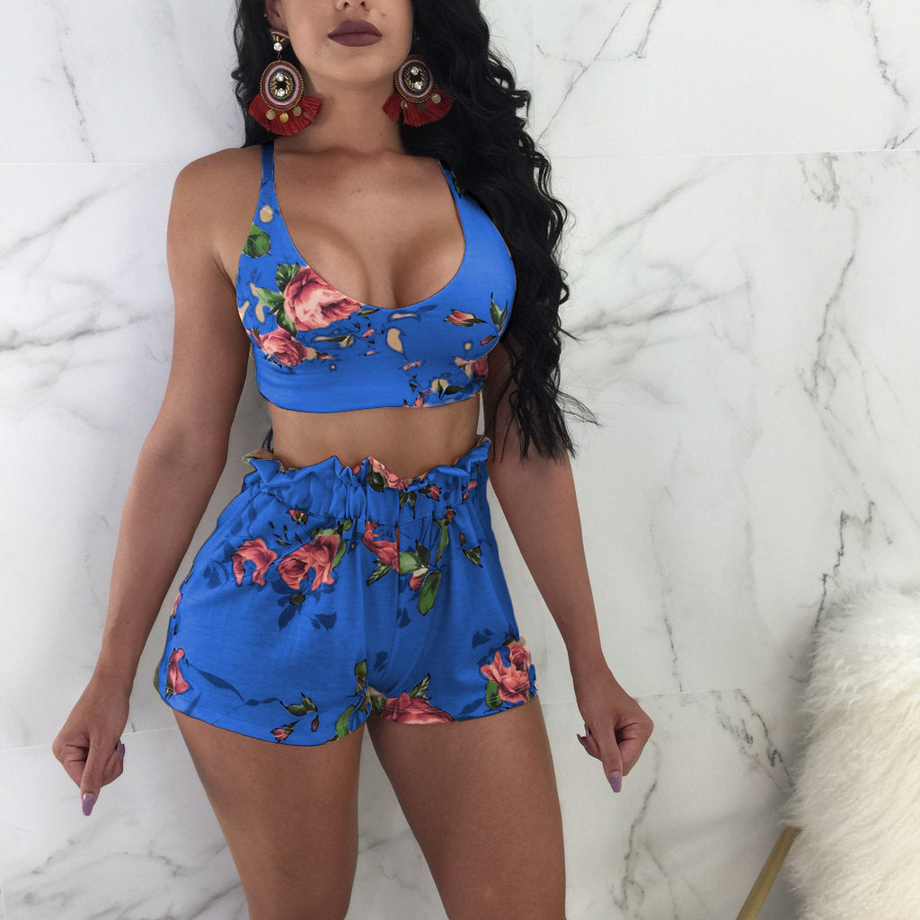 Two-piece lace-up shorts