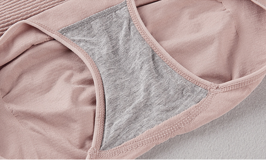 Cotton crotch tuck belly lift buttock honeycomb no mark ladies briefs