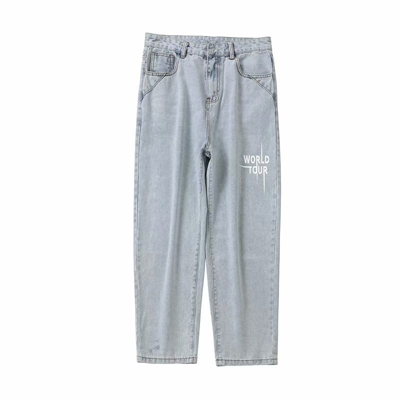 Jeans Men's Straight And Loose Fitting