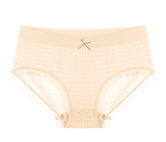 Graphene Bottom Crotch Breathable Panties Female Mid-waist Student Cloud Pants Briefs