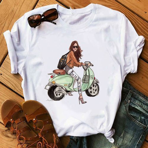Women's Loose Round Neck Short Sleeve T-shirt