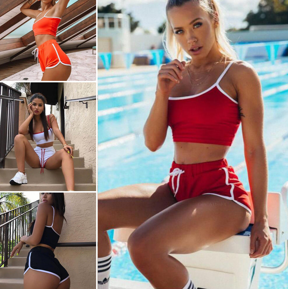 Women's lace-up swimsuit yoga wear