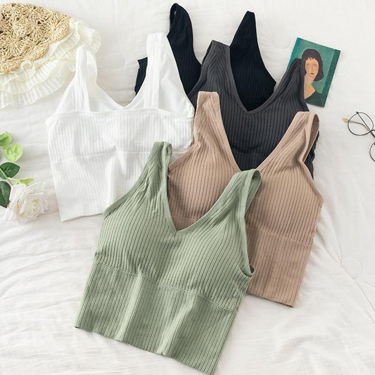 Anti-glare No Steel Ring Sexy Gather Wrap Tube Top