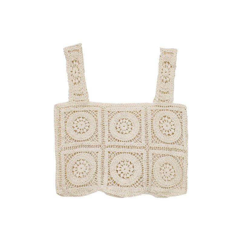 Knitted Small Tank Top Women's Summer French Sleeveless