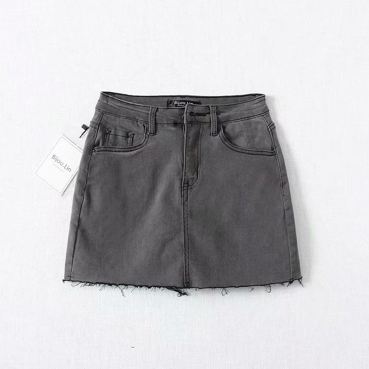 New High Elastic Personality Slim Fashion Denim Culottes Women