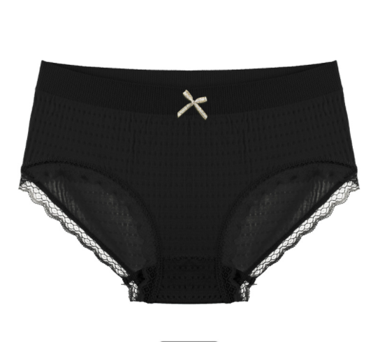 Graphene Bottom Crotch Breathable Panties Female Mid-waist Student Cloud Pants Briefs