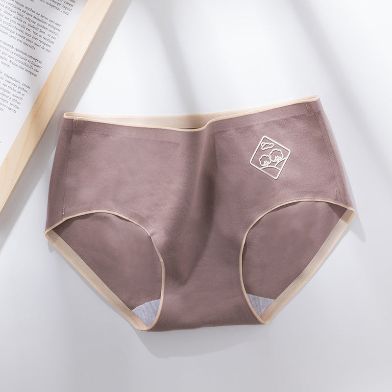 Antibacterial Cotton One-piece Seamless Underwear Female