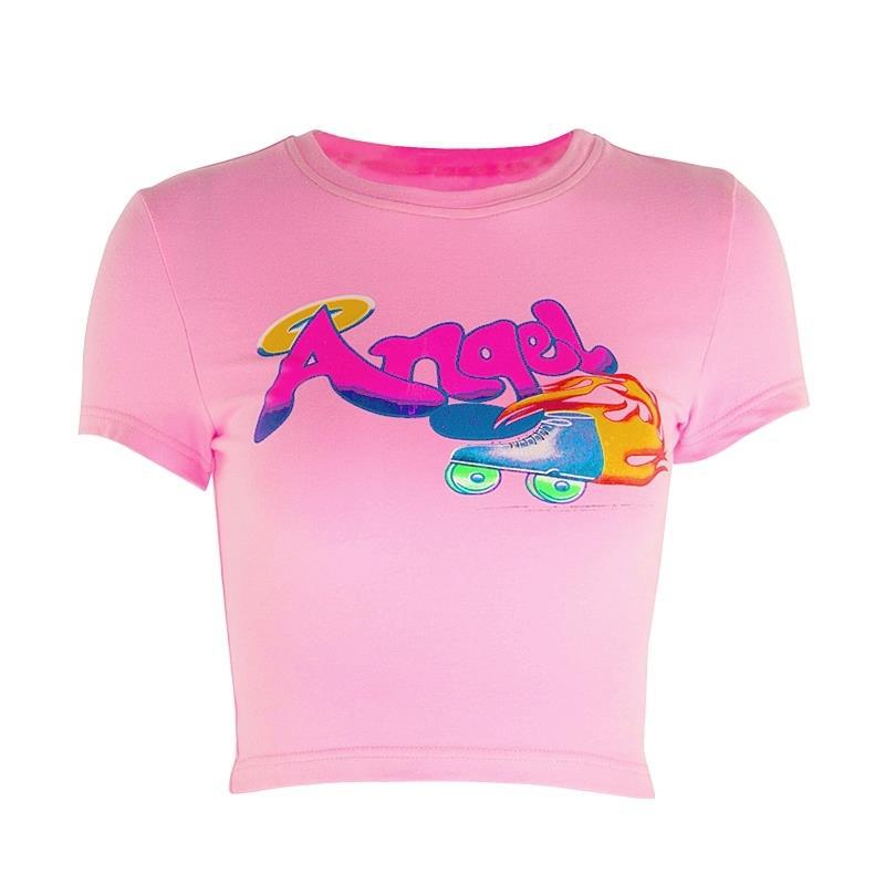 Printed T-shirt short sleeve top