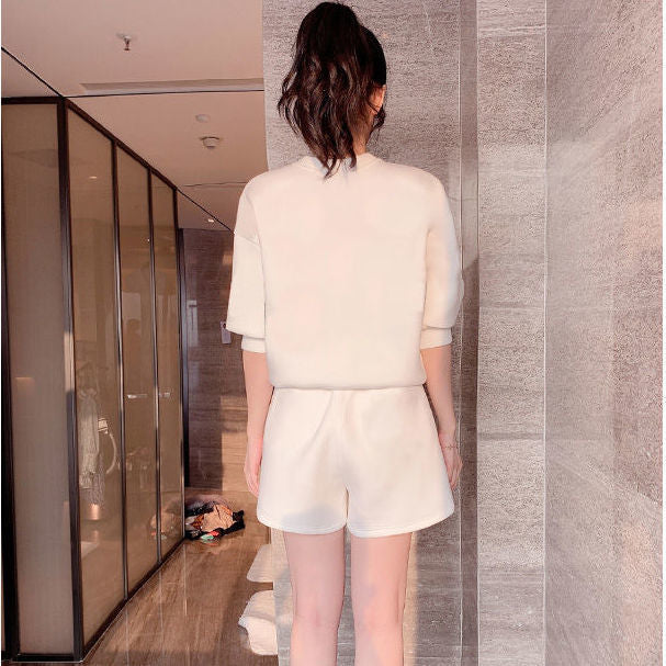 Two Piece Suit Of Casual High Waist Shorts