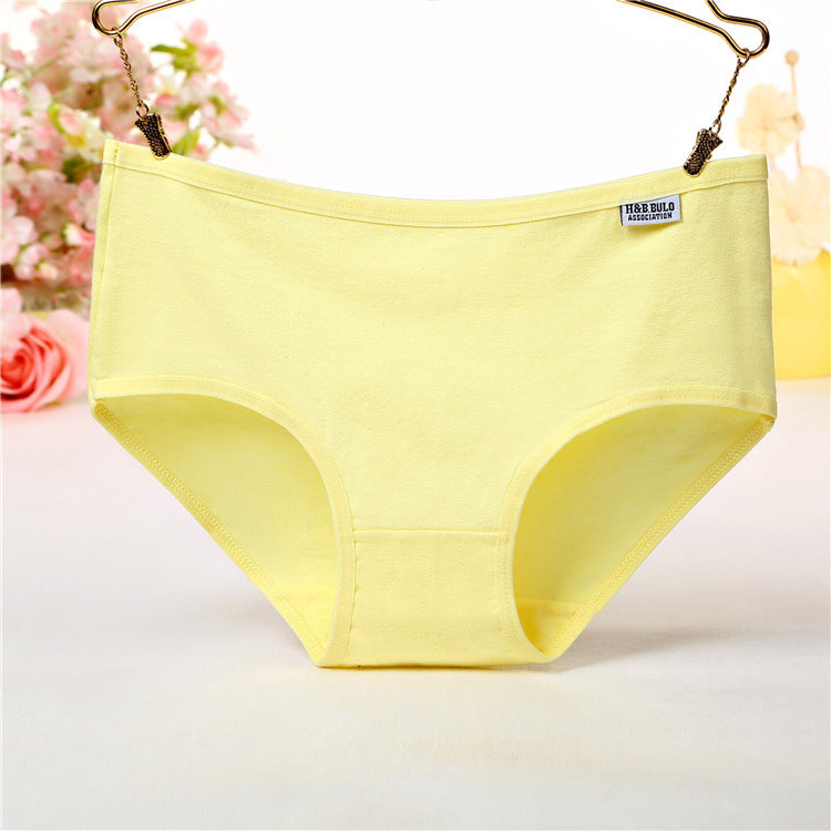 Women's Mid-waist Women's Underwear Cotton Briefs